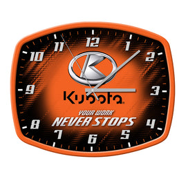 Chrome K Kubota Shop Clock