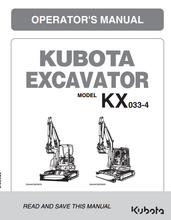 KX033-4 Operators Manual