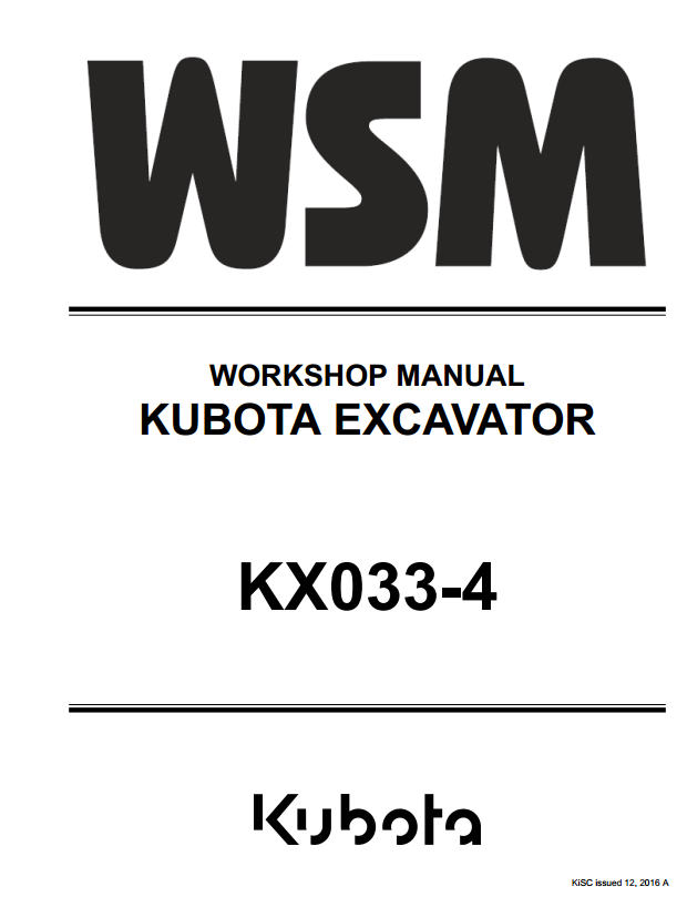 KX033-4 Service Manual