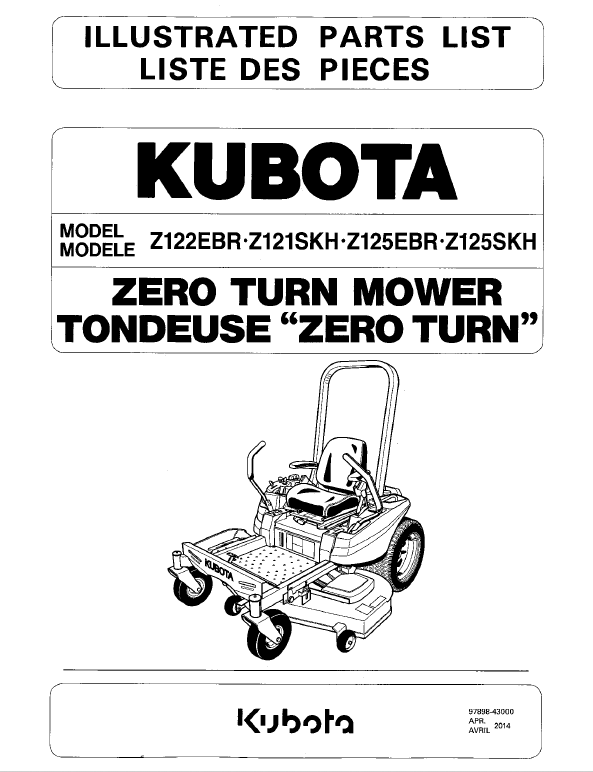 Z122E Parts Manual Nova International Ltd