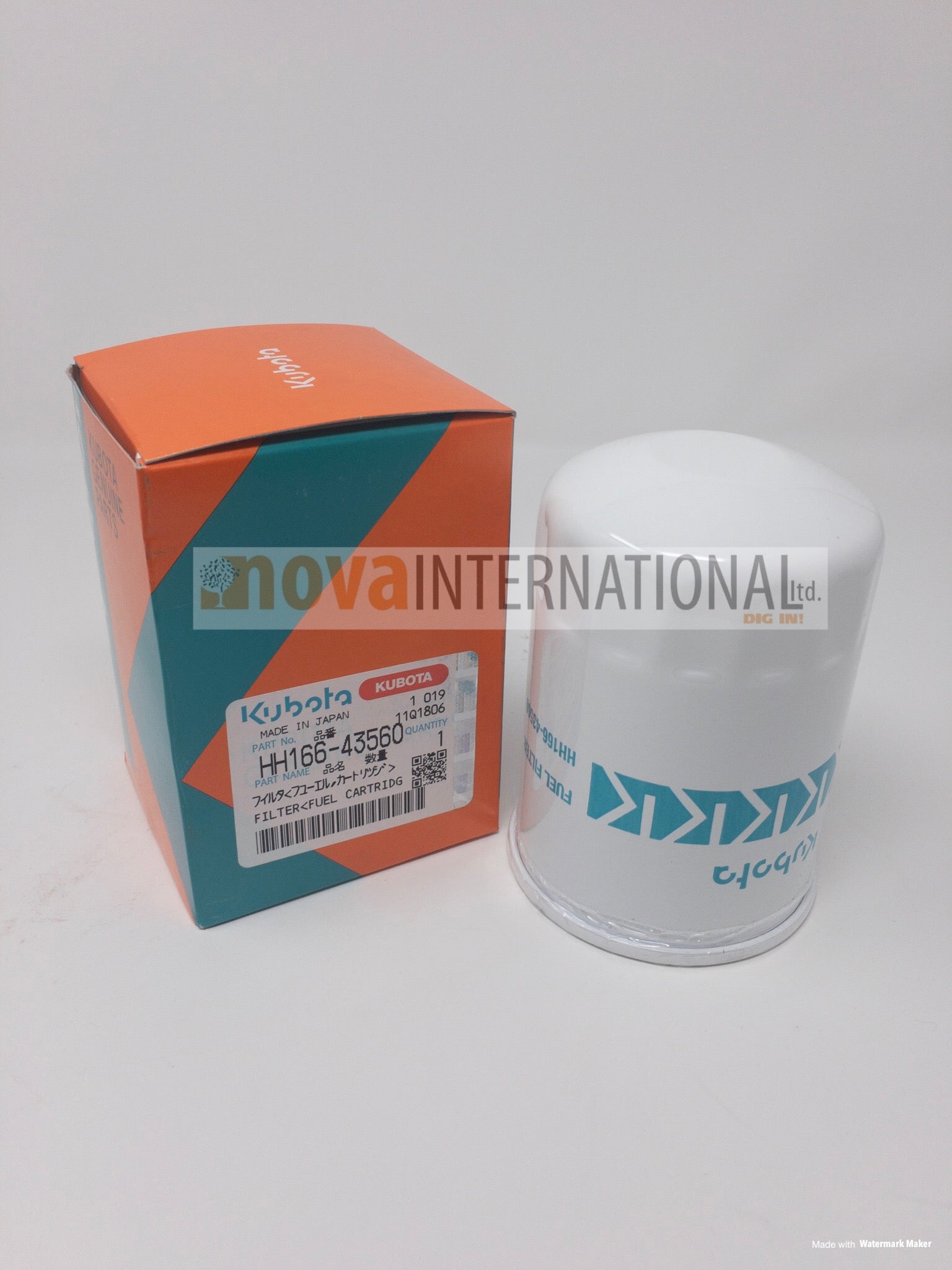 thumbnail image 2 of 2-Pack Genuine OEM Kubota Fuel Filter - HH166-43560 / 16631-43560 For Kubota Tractors 2 of 4