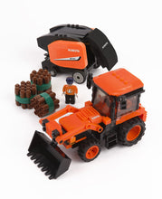 M5-111 Tractor & BV5160 Baler with Three Building Block Round Bales Set