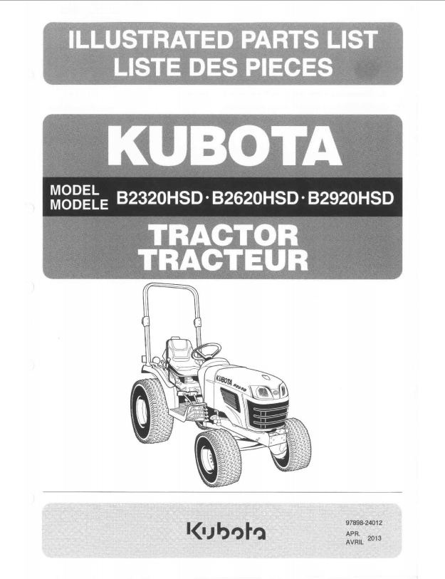 B2920HSD Parts Manual