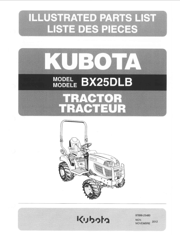 BX25D Parts Manual