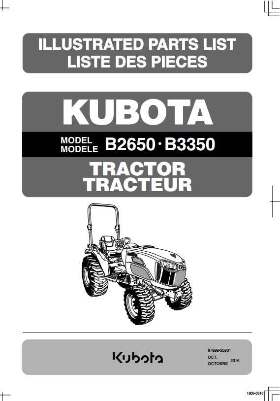 B2650HSD Parts Manual