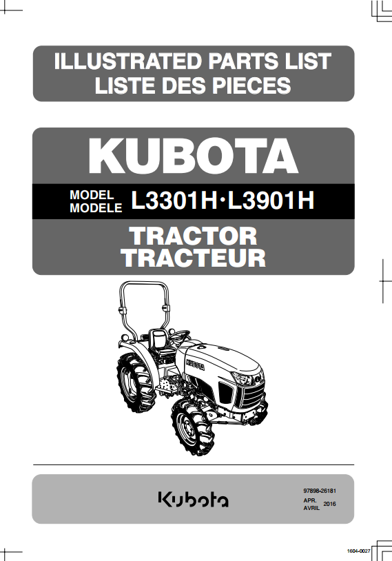 L3301HST Parts Manual