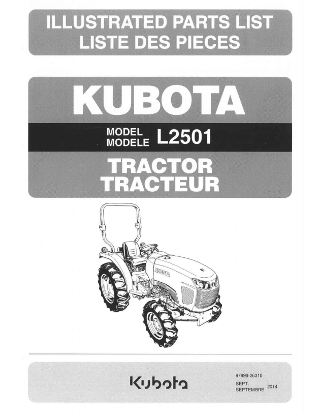 L2501 Parts Manual