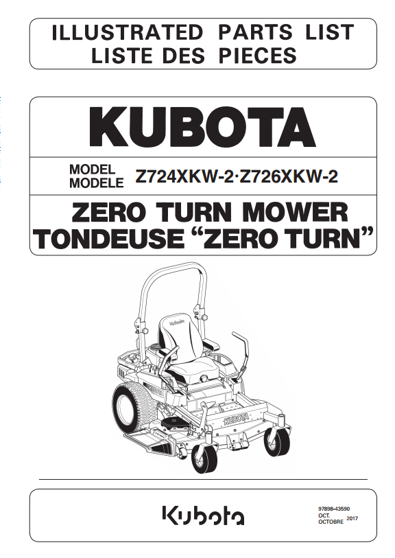 Z726X Parts Manual