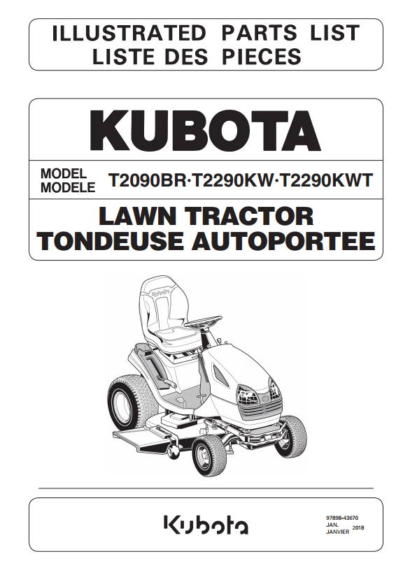 T2290KWT Parts Manual