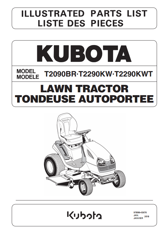 T2290KW Parts Manual