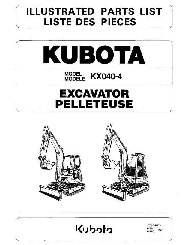 KX040-4 Parts Manual