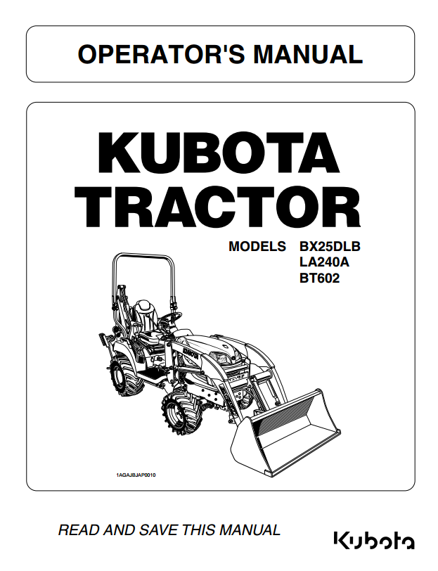 BX25D  Operators Manual