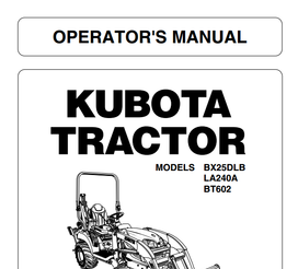 BX25D  Operators Manual