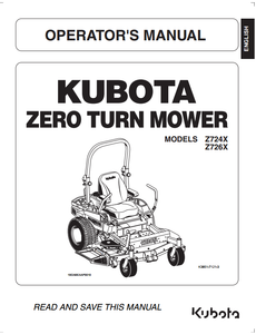 Z724X Operators Manual