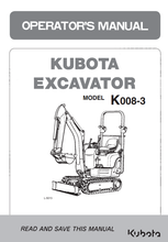 KX008-3 Operators Manual