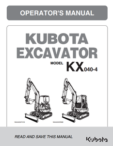 KX040-4 Operators Manual