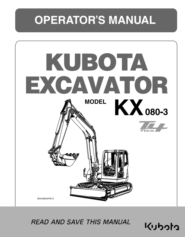 KX080-3 Operators Manual