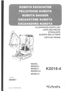 KX018-4 Parts Manual