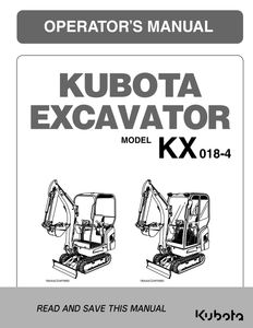 KX018-4 Operators Manual