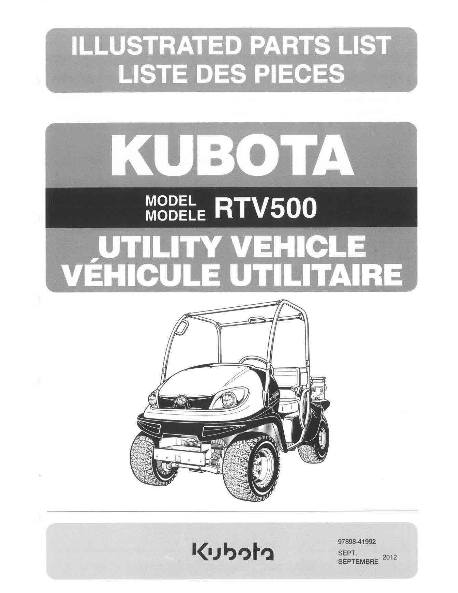 RTV500-A/H Parts Manual – Nova International Ltd