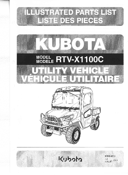 RTV-X1100C Parts Manual