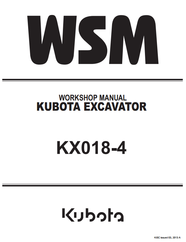 KX018-4 Service Manual