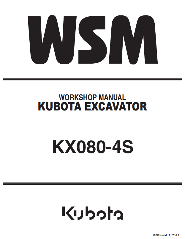 KX080-4 Service Manual