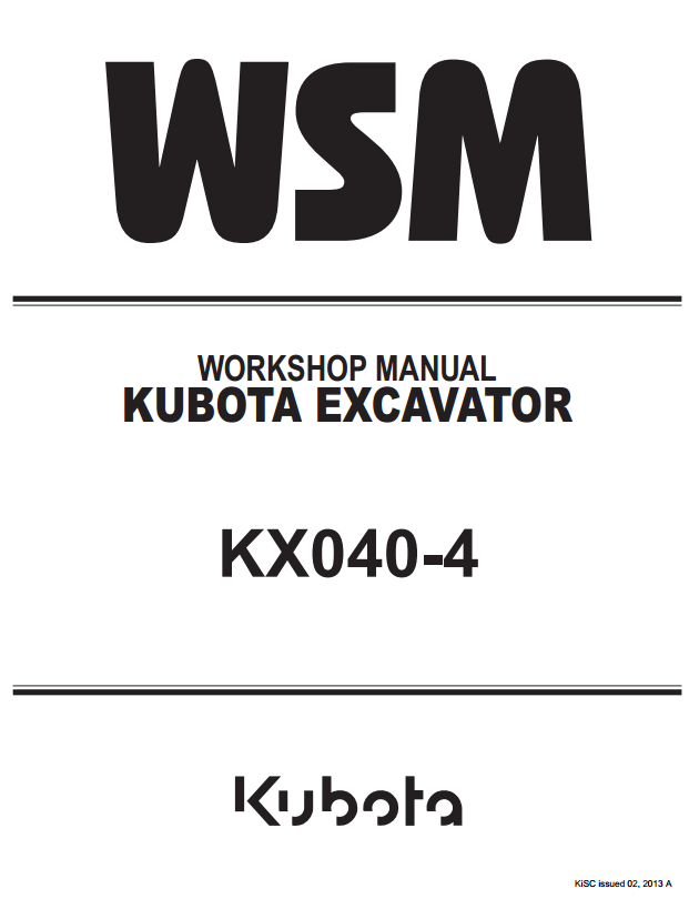 KX040-4 Service Manual