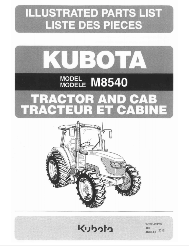 M8540HDCC12-1 Parts Manual