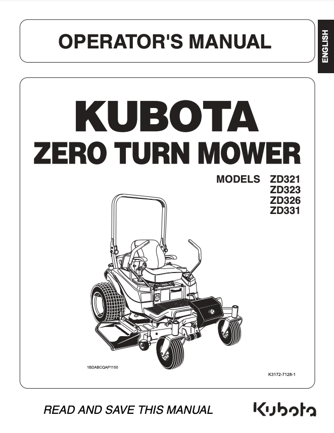 ZD326RP Operators Manual
